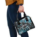 Personalized Port Adelaide Power Shoulder Handbag Aboriginal Pattern with Graffiti Style