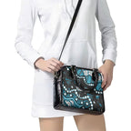 Personalized Port Adelaide Power Shoulder Handbag Aboriginal Pattern with Graffiti Style