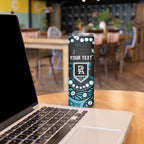 Personalized Port Adelaide Power Skinny Tumbler Aboriginal Pattern with Graffiti Style