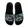 Personalized Port Adelaide Power Slide Sandals Aboriginal Pattern with Graffiti Style