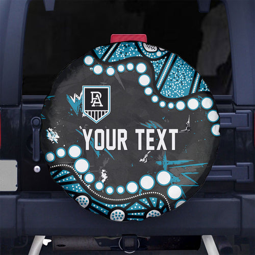 Personalized Port Adelaide Power Spare Tire Cover Aboriginal Pattern with Graffiti Style