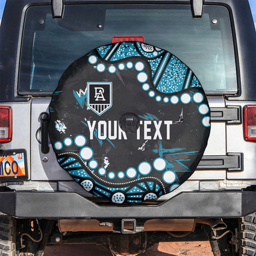 Personalized Port Adelaide Power Spare Tire Cover Aboriginal Pattern with Graffiti Style