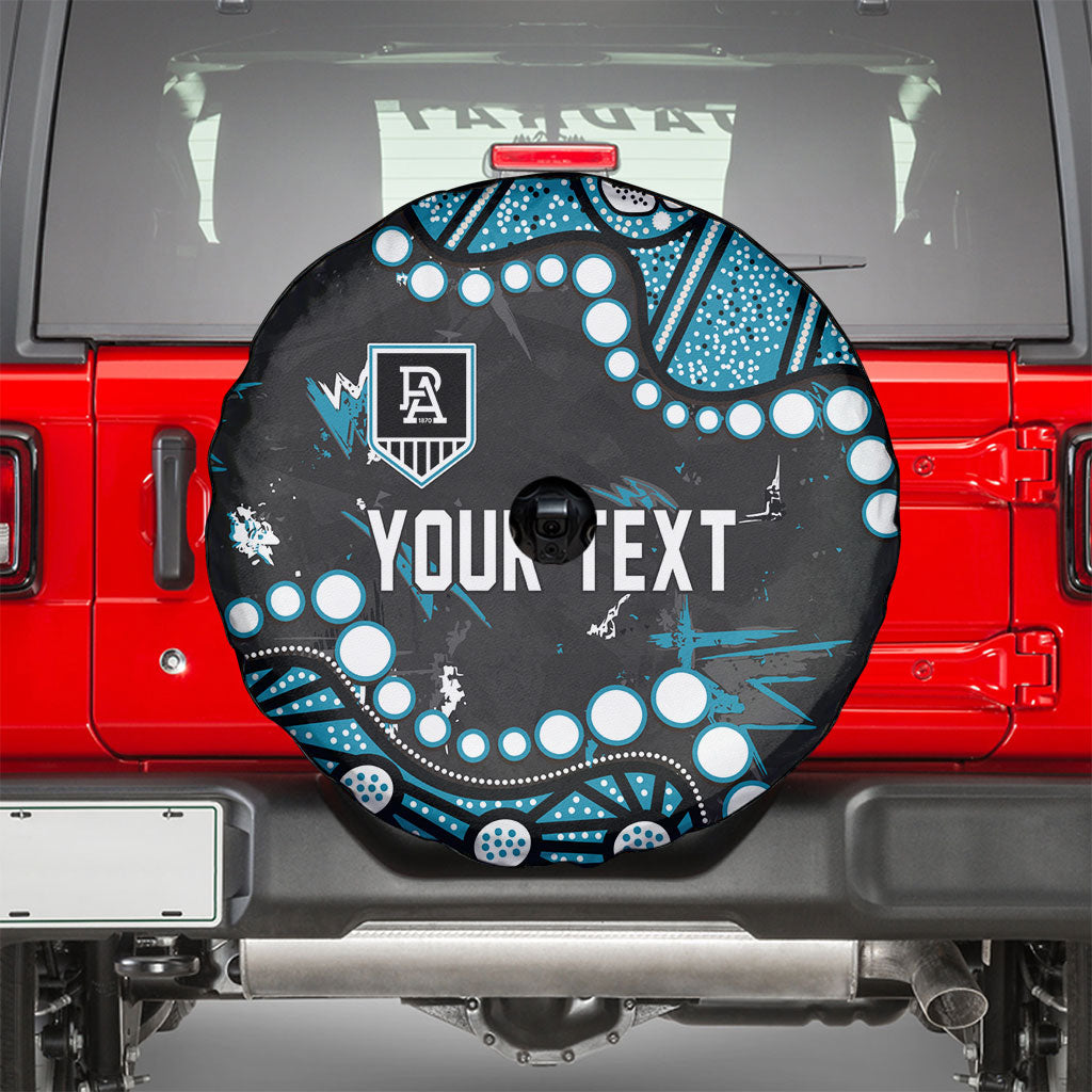 Personalized Port Adelaide Power Spare Tire Cover Aboriginal Pattern with Graffiti Style