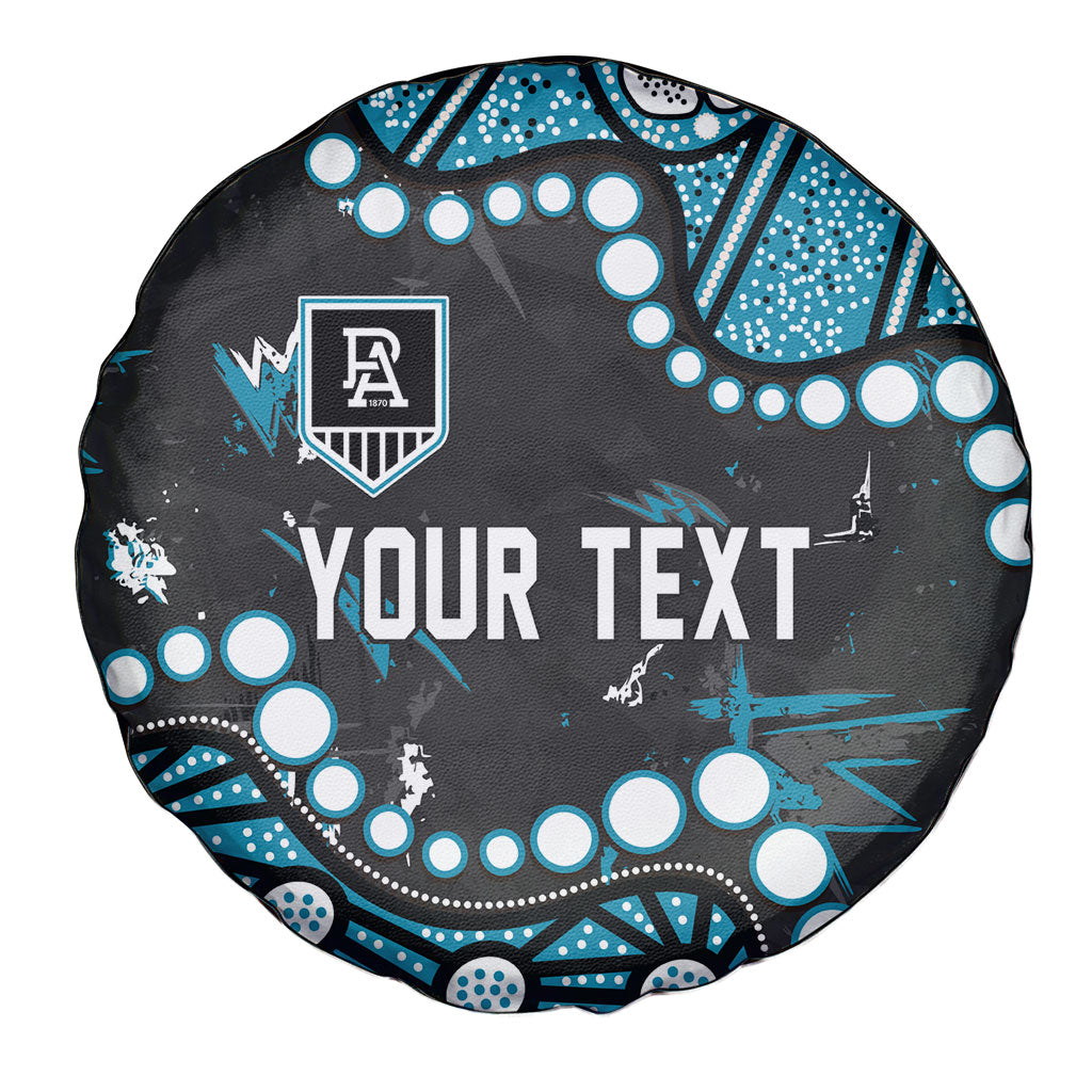 Personalized Port Adelaide Power Spare Tire Cover Aboriginal Pattern with Graffiti Style