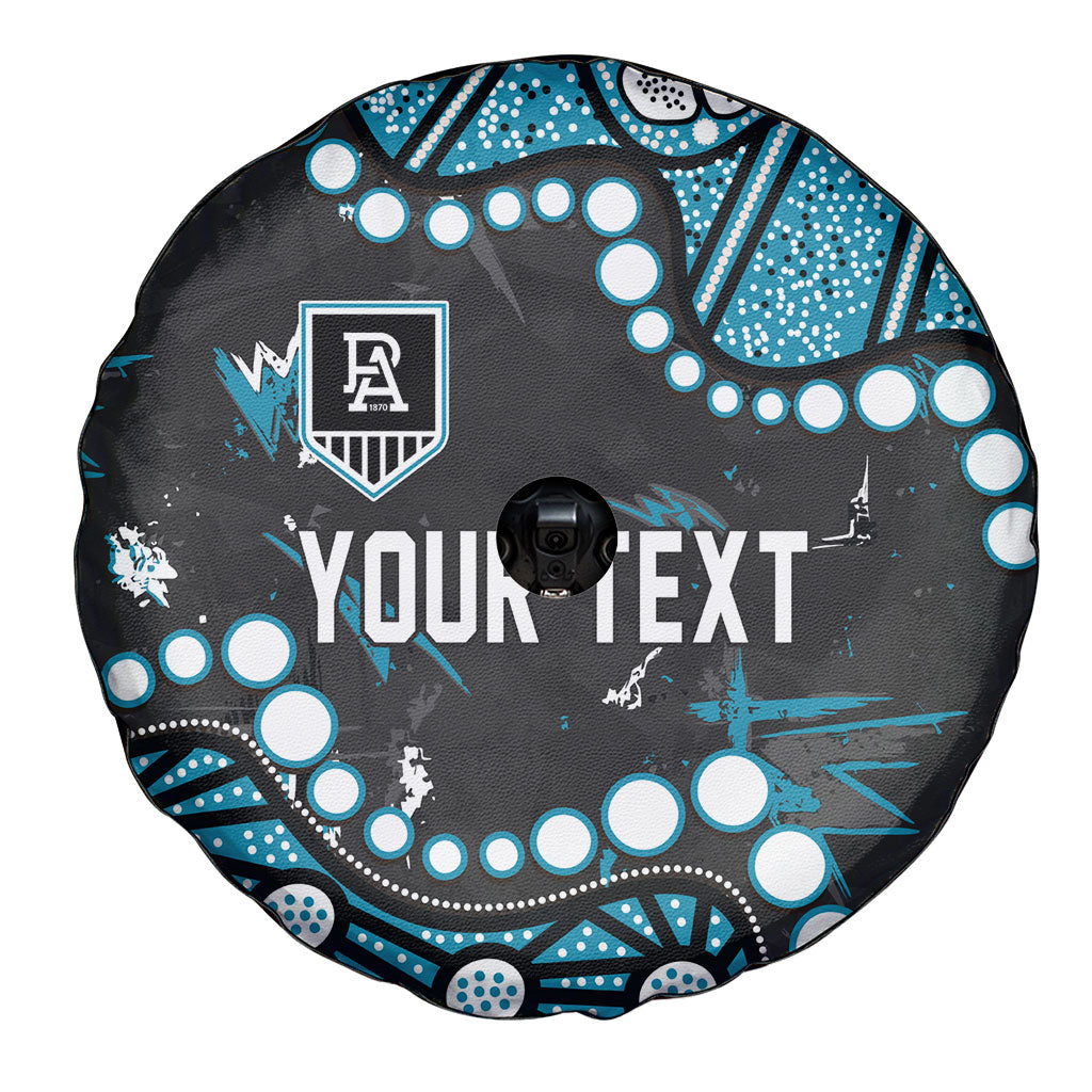 Personalized Port Adelaide Power Spare Tire Cover Aboriginal Pattern with Graffiti Style