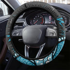 Port Adelaide Power Steering Wheel Cover Aboriginal Pattern with Graffiti Style