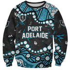 Personalized Port Adelaide Power Sweatshirt Aboriginal Pattern with Graffiti Style