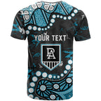 Personalized Port Adelaide Power T Shirt Aboriginal Pattern with Graffiti Style