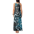 Personalized Port Adelaide Power Tank Maxi Dress Aboriginal Pattern with Graffiti Style