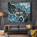Personalized Port Adelaide Power Tapestry Aboriginal Pattern with Graffiti Style