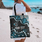 Personalized Port Adelaide Power Tote Bag Aboriginal Pattern with Graffiti Style