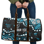 Personalized Port Adelaide Power Travel Bag Aboriginal Pattern with Graffiti Style