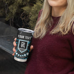 Personalized Port Adelaide Power Tumbler Cup Aboriginal Pattern with Graffiti Style