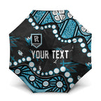 Personalized Port Adelaide Power Umbrella Aboriginal Pattern with Graffiti Style