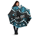 Personalized Port Adelaide Power Umbrella Aboriginal Pattern with Graffiti Style