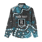 Personalized Port Adelaide Power Women Casual Shirt Aboriginal Pattern with Graffiti Style