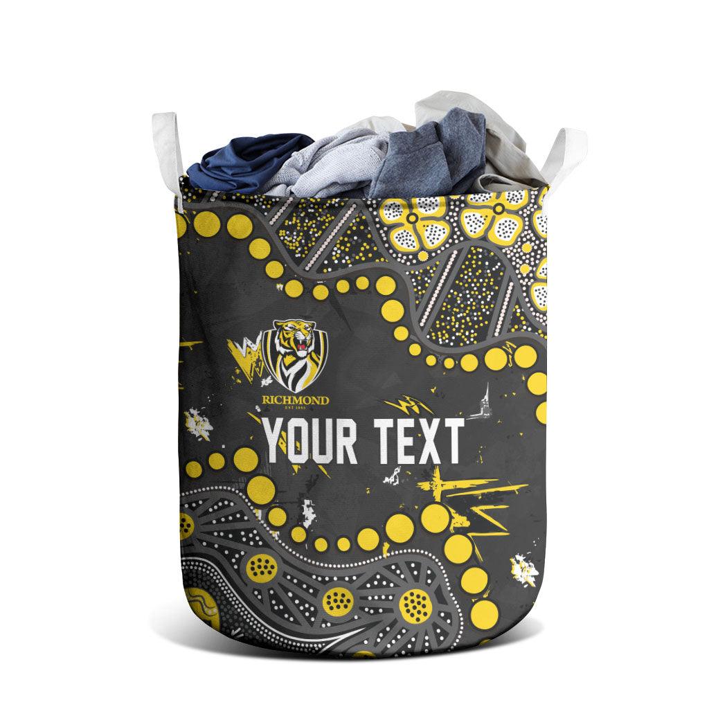 Personalized Richmond Tigers Laundry Basket Aboriginal Pattern with Graffiti Style