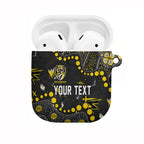 Personalized Richmond Tigers AirPods Case Aboriginal Pattern with Graffiti Style