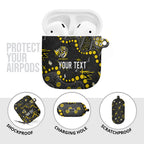 Personalized Richmond Tigers AirPods Case Aboriginal Pattern with Graffiti Style