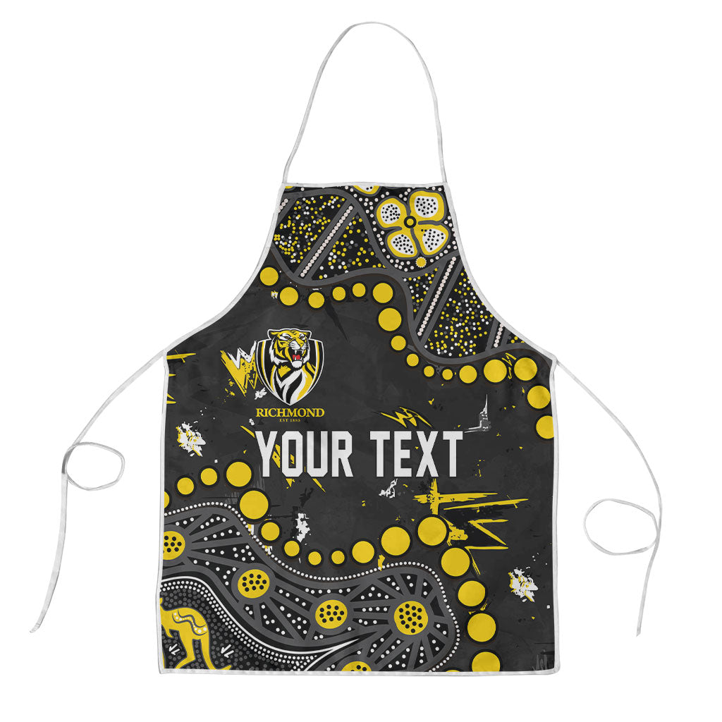Personalized Richmond Tigers Apron Aboriginal Pattern with Graffiti Style