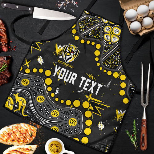 Personalized Richmond Tigers Apron Aboriginal Pattern with Graffiti Style