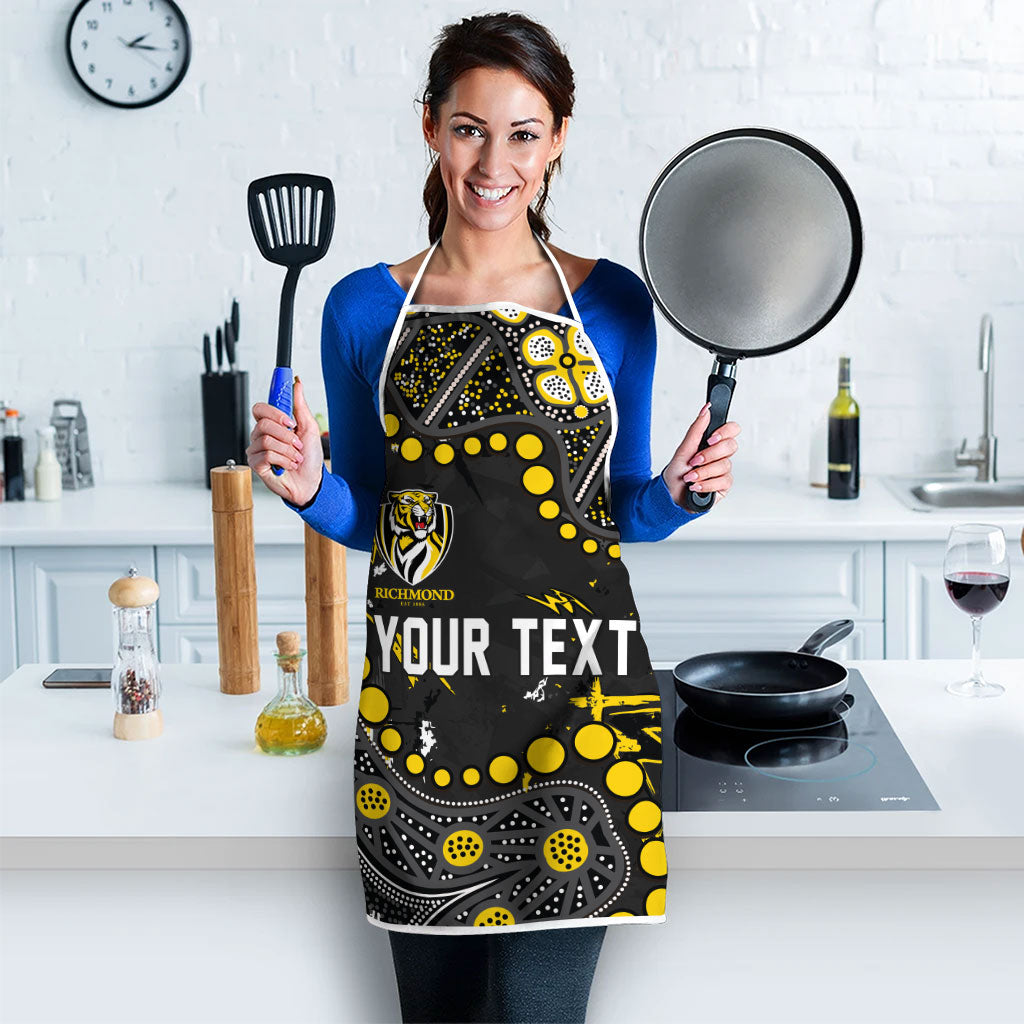 Personalized Richmond Tigers Apron Aboriginal Pattern with Graffiti Style