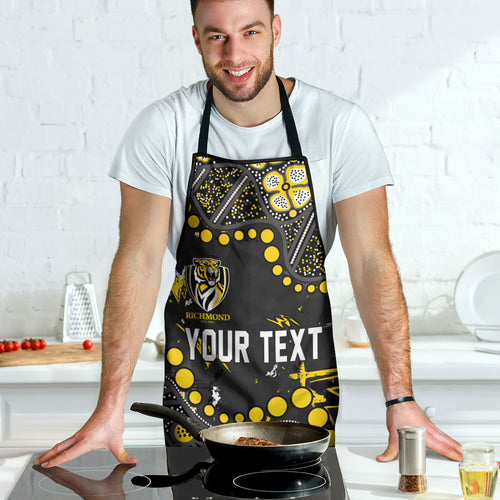 Personalized Richmond Tigers Apron Aboriginal Pattern with Graffiti Style