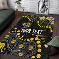 Personalized Richmond Tigers Area Rug Aboriginal Pattern with Graffiti Style