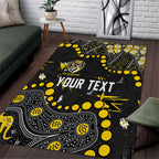 Personalized Richmond Tigers Area Rug Aboriginal Pattern with Graffiti Style