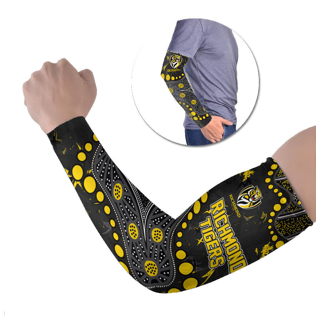 Personalized Richmond Tigers Arm Sleeves Aboriginal Pattern with Graffiti Style