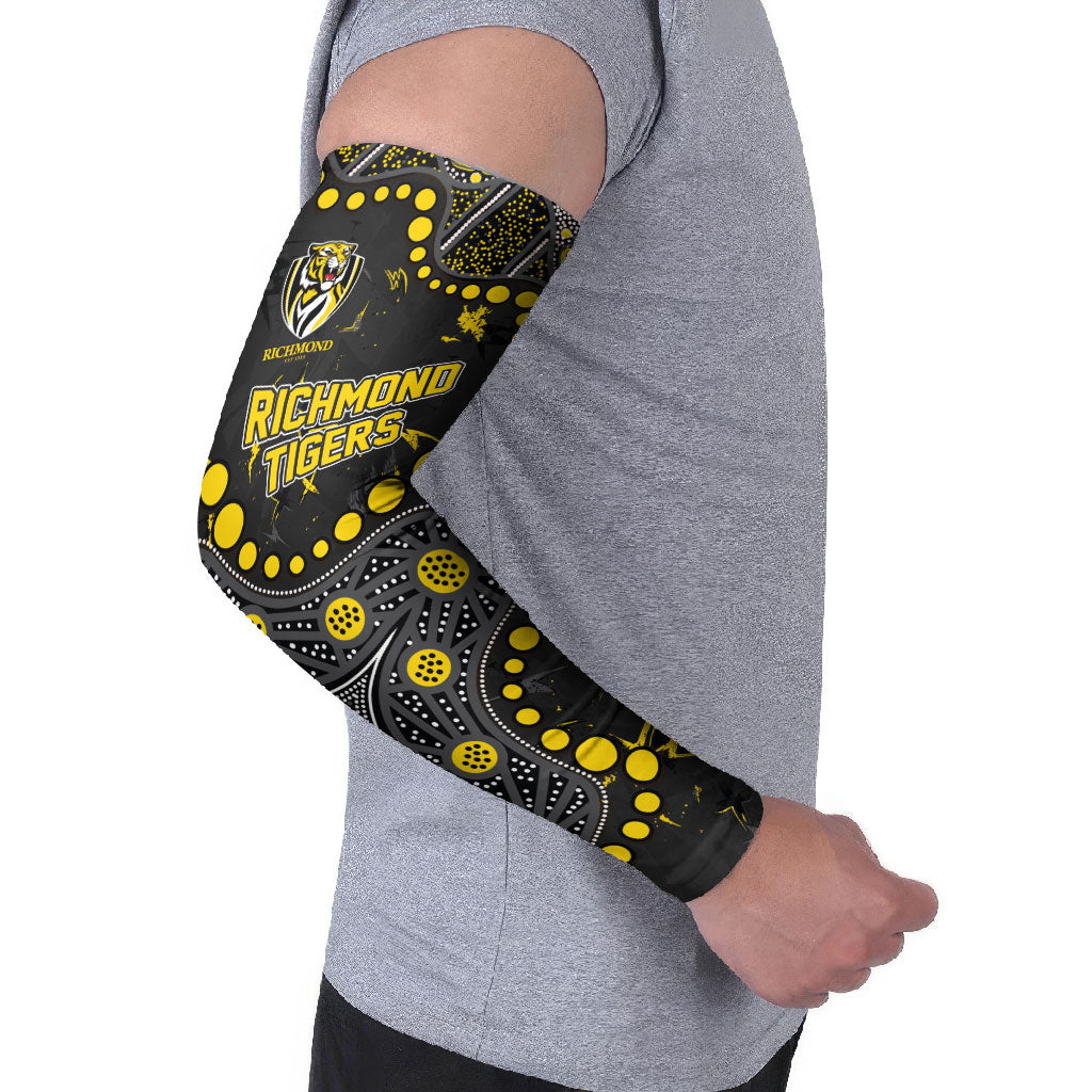 Personalized Richmond Tigers Arm Sleeves Aboriginal Pattern with Graffiti Style