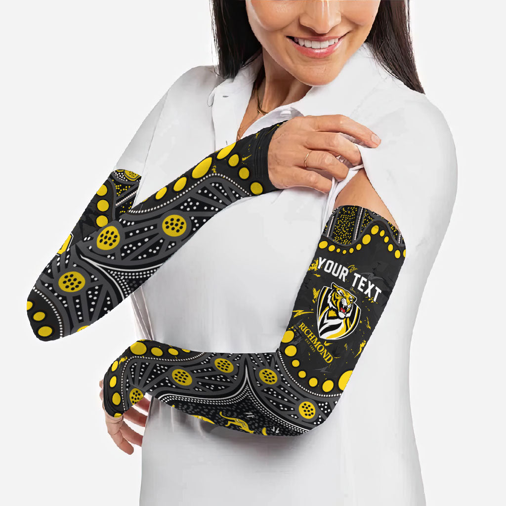 Personalized Richmond Tigers Arm Sleeves Aboriginal Pattern with Graffiti Style