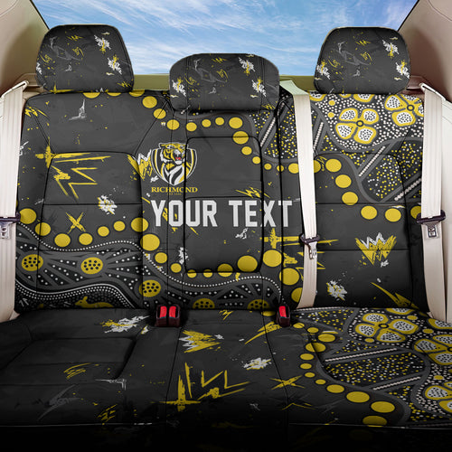 Personalized Richmond Tigers Back Car Seat Cover Aboriginal Pattern with Graffiti Style