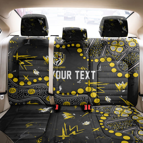 Personalized Richmond Tigers Back Car Seat Cover Aboriginal Pattern with Graffiti Style