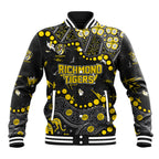 Personalized Richmond Tigers Baseball Jacket Aboriginal Pattern with Graffiti Style