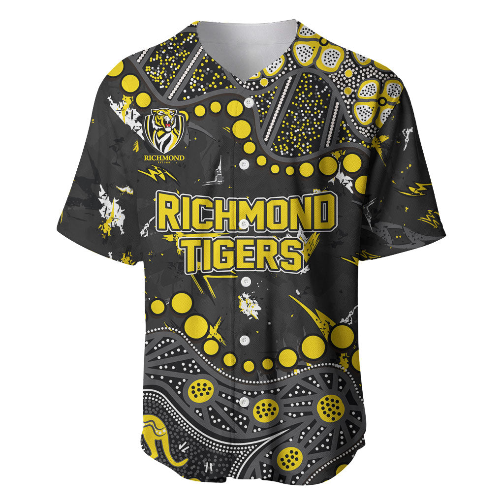 Personalized Richmond Tigers Baseball Jersey Aboriginal Pattern with Graffiti Style