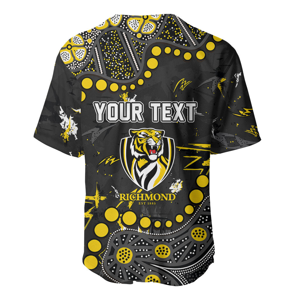 Personalized Richmond Tigers Baseball Jersey Aboriginal Pattern with Graffiti Style