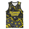 Personalized Richmond Tigers Basketball Jersey Aboriginal Pattern with Graffiti Style