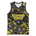 Personalized Richmond Tigers Basketball Jersey Aboriginal Pattern with Graffiti Style