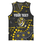 Personalized Richmond Tigers Basketball Jersey Aboriginal Pattern with Graffiti Style
