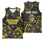 Personalized Richmond Tigers Basketball Jersey Aboriginal Pattern with Graffiti Style
