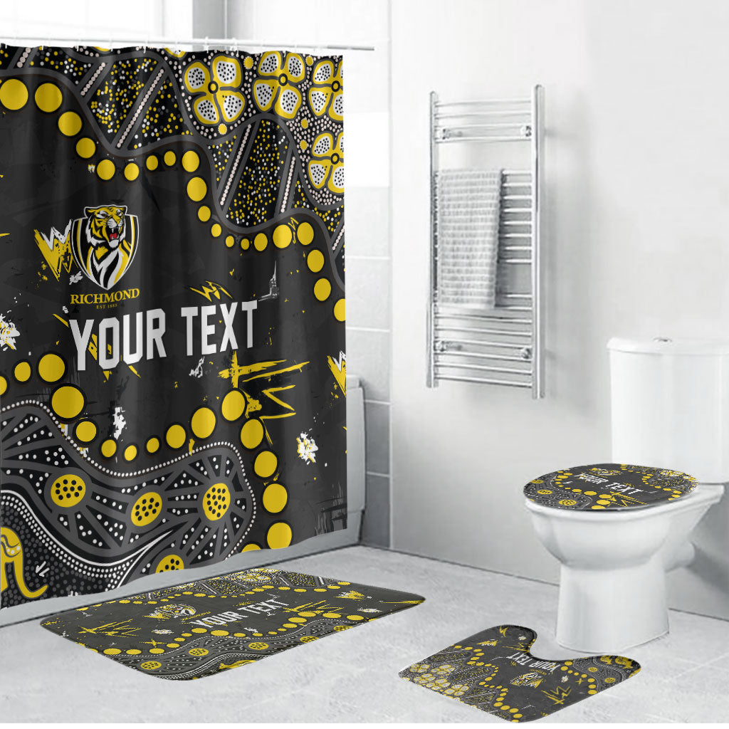 Personalized Richmond Tigers Bathroom Set Aboriginal Pattern with Graffiti Style