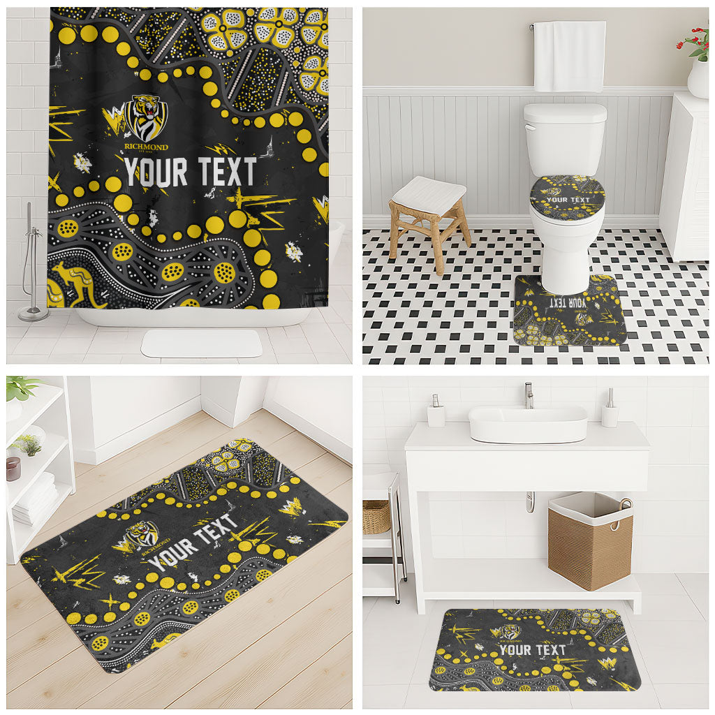 Personalized Richmond Tigers Bathroom Set Aboriginal Pattern with Graffiti Style
