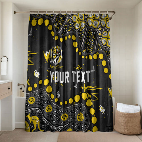Personalized Richmond Tigers Bathroom Set Aboriginal Pattern with Graffiti Style