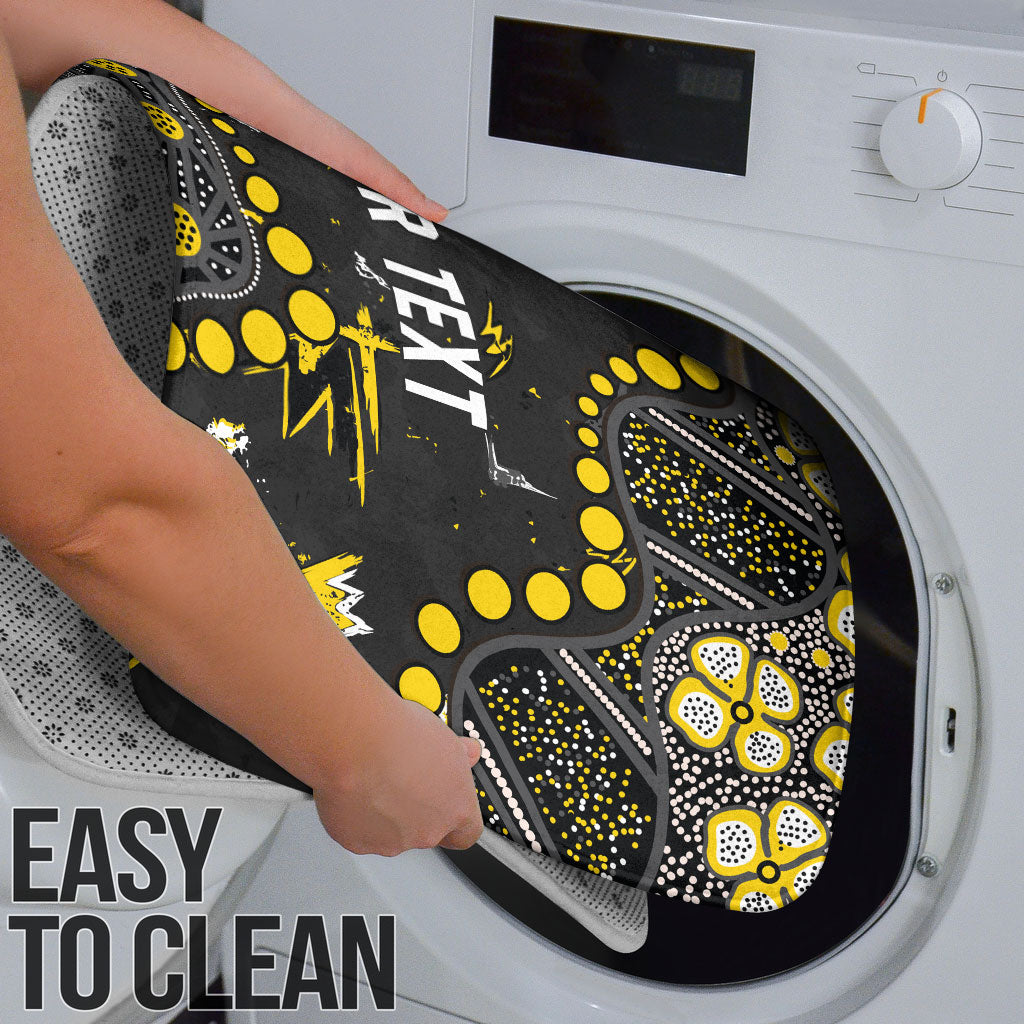 Personalized Richmond Tigers Bathroom Set Aboriginal Pattern with Graffiti Style