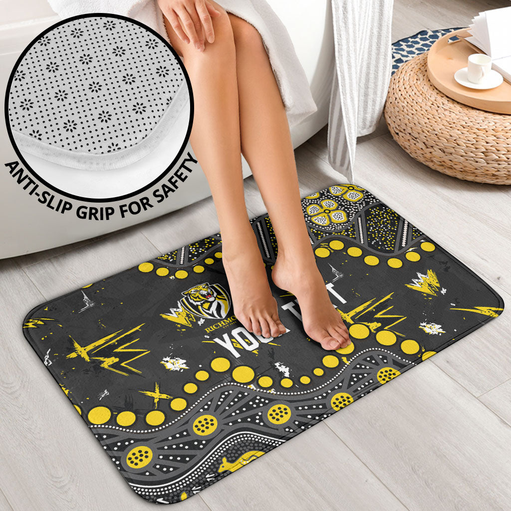 Personalized Richmond Tigers Bathroom Set Aboriginal Pattern with Graffiti Style