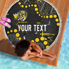 Personalized Richmond Tigers Beach Blanket Aboriginal Pattern with Graffiti Style