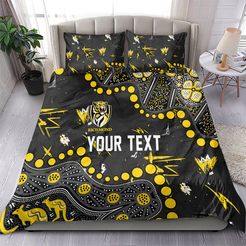 Personalized Richmond Tigers Bedding Set Aboriginal Pattern with Graffiti Style