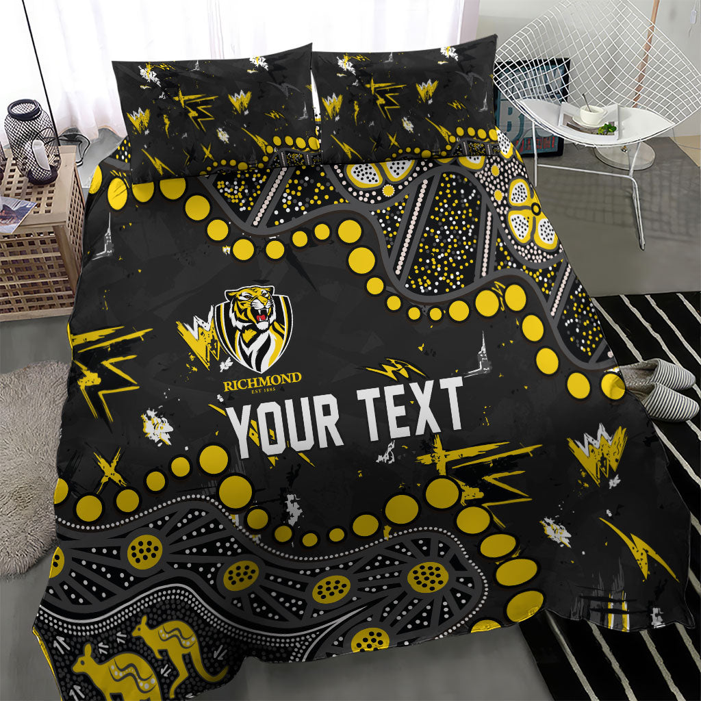 Personalized Richmond Tigers Bedding Set Aboriginal Pattern with Graffiti Style