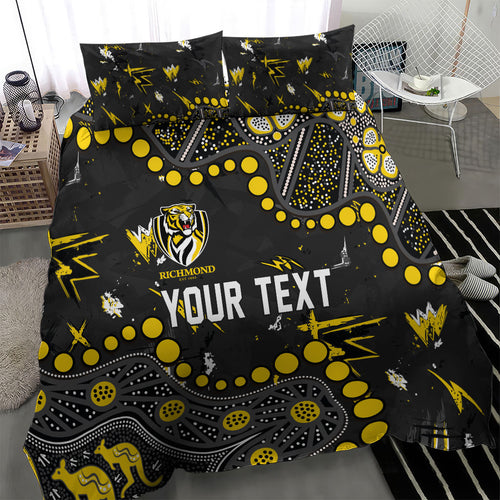 Personalized Richmond Tigers Bedding Set Aboriginal Pattern with Graffiti Style
